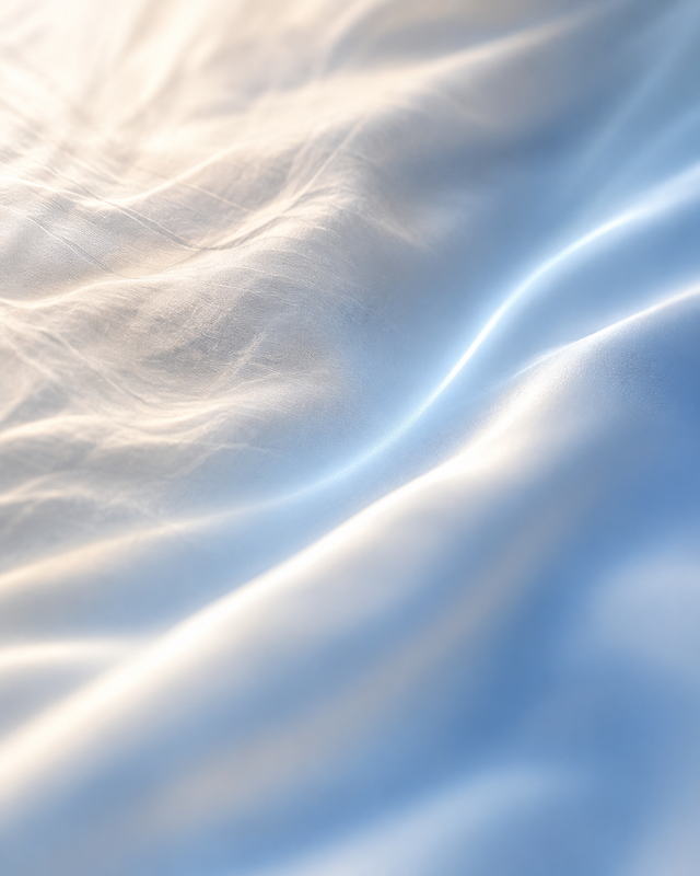Soft folds of silk catching light, like relaxed skin